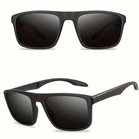 Blue Mirror Lens Polarized Men Sunglasses Trendy Fashion Driving Shades Retro - Picture 3 of 13